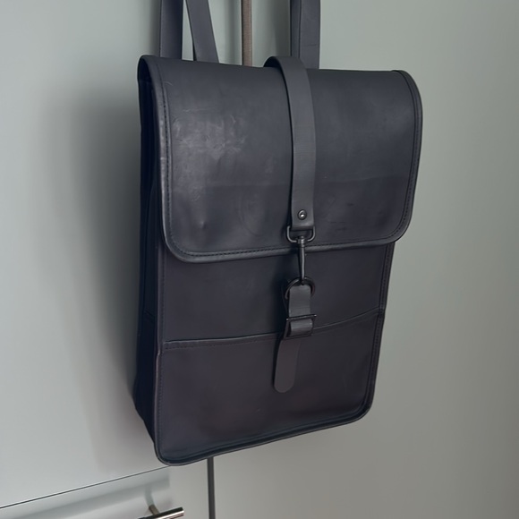 Rains Backpack Mini. Cute commuter backpack, water resistant. Used condition. - Picture 4 of 10